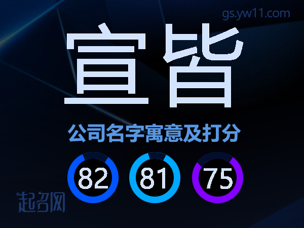 宣皆公司名字寓意及打分