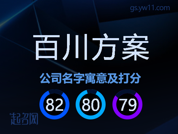 百川方案公司名字寓意及打分