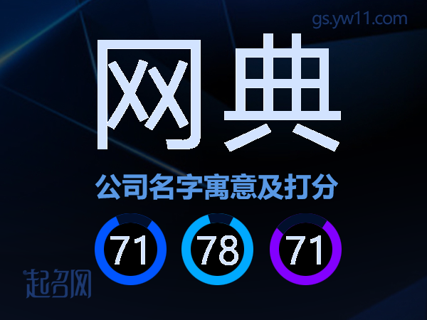 网典公司名字寓意及打分