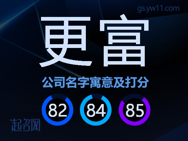 更富公司名字寓意及打分