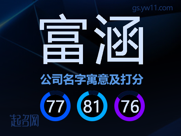 富涵公司名字寓意及打分