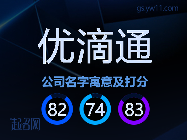 优滴通公司名字寓意及打分