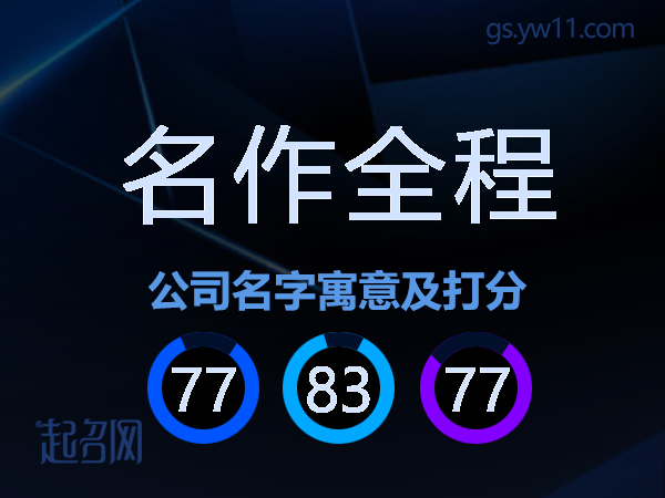 名作全程公司名字寓意及打分