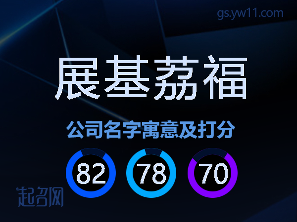 展基荔福公司名字寓意及打分