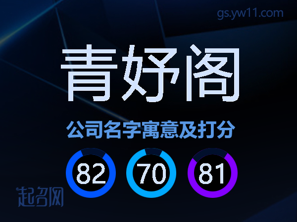 青妤阁公司名字寓意及打分