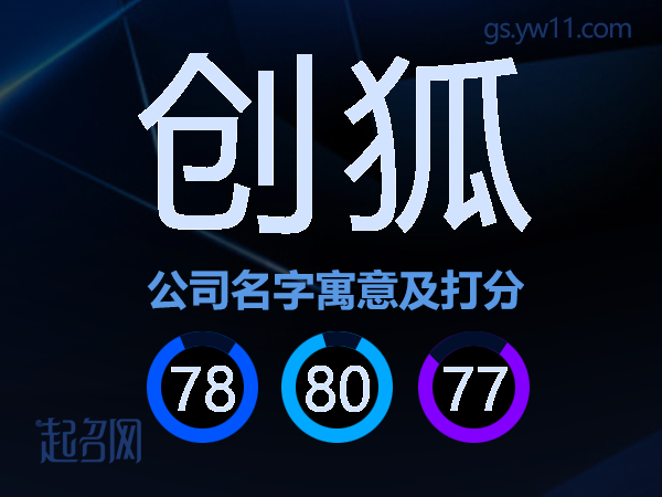 创狐公司名字寓意及打分