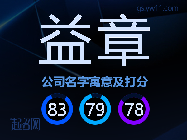 益章公司名字寓意及打分
