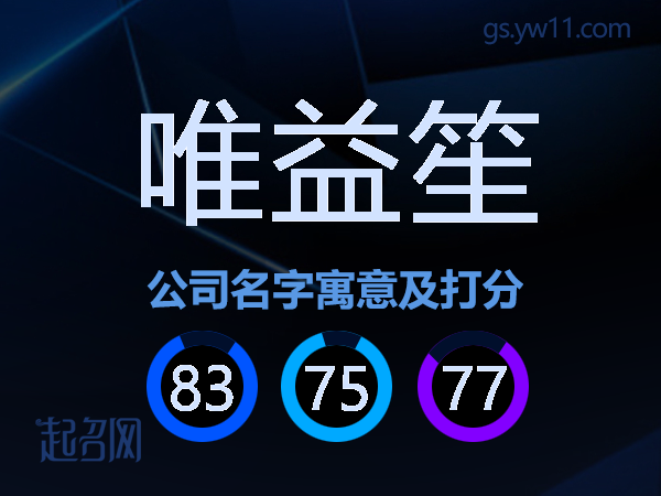 唯益笙公司名字寓意及打分