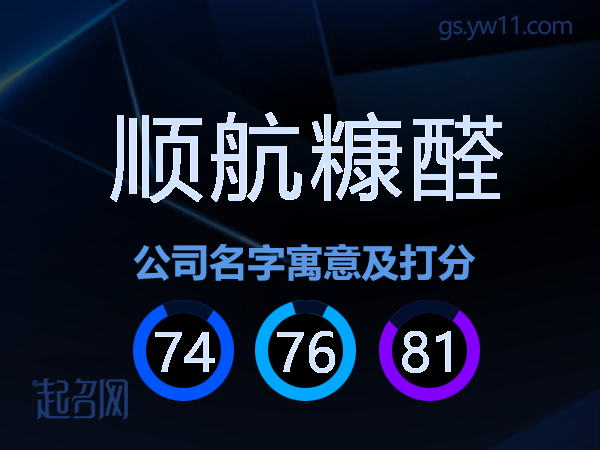 顺航糠醛公司名字寓意及打分
