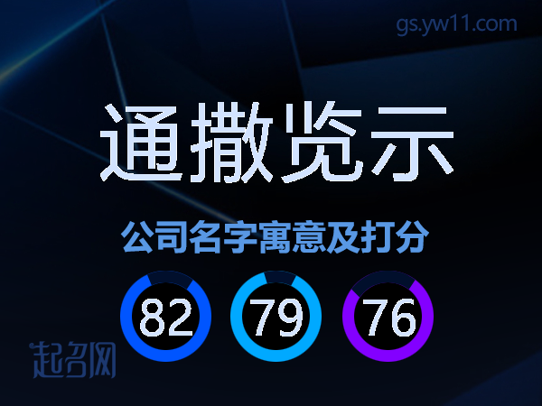 通撒览示公司名字寓意及打分