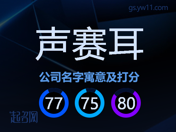 声赛耳公司名字寓意及打分
