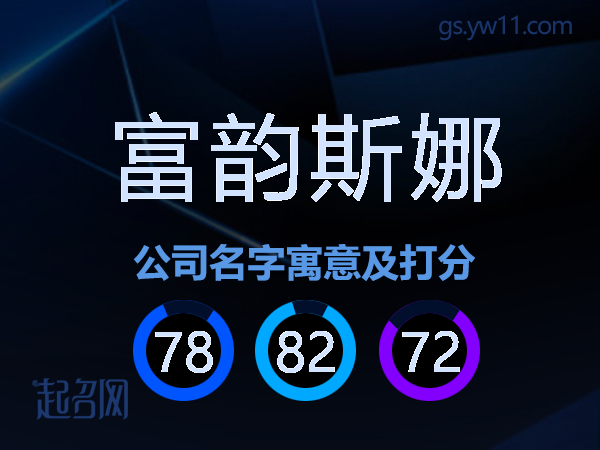 富韵斯娜公司名字寓意及打分