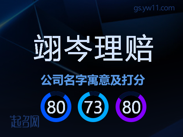 翊岑理赔公司名字寓意及打分