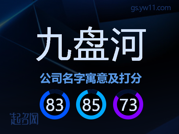 九盘河公司名字寓意及打分