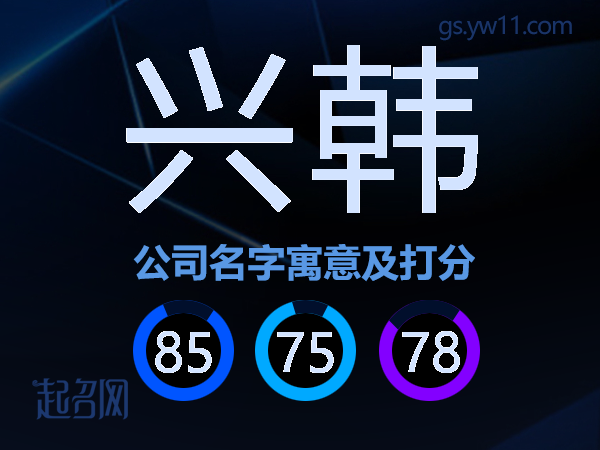 兴韩公司名字寓意及打分