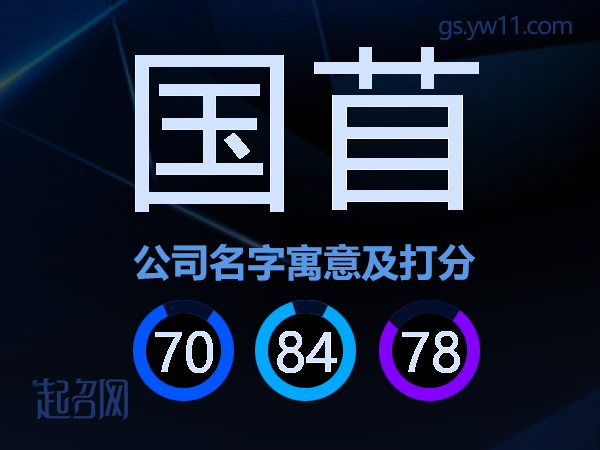 国苜公司名字寓意及打分