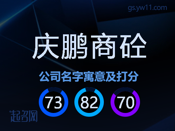 庆鹏商砼公司名字寓意及打分