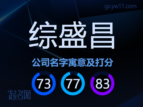 综盛昌公司名字寓意及打分