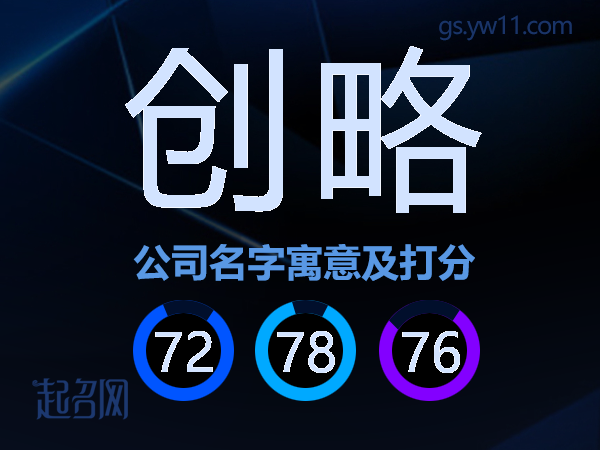 创略公司名字寓意及打分