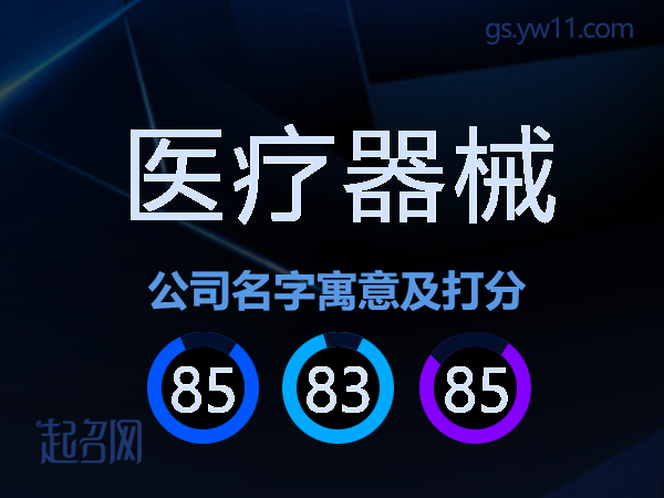 医疗器械公司名字寓意及打分