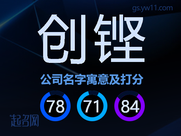 创铿公司名字寓意及打分