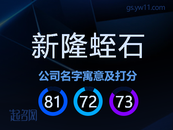 新隆蛭石公司名字寓意及打分