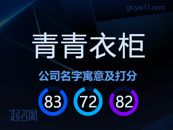 青青衣柜公司名字寓意及打分