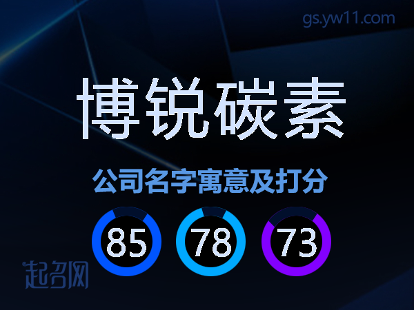 博锐碳素公司名字寓意及打分
