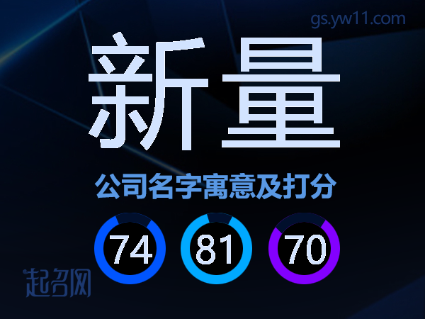 新量公司名字寓意及打分