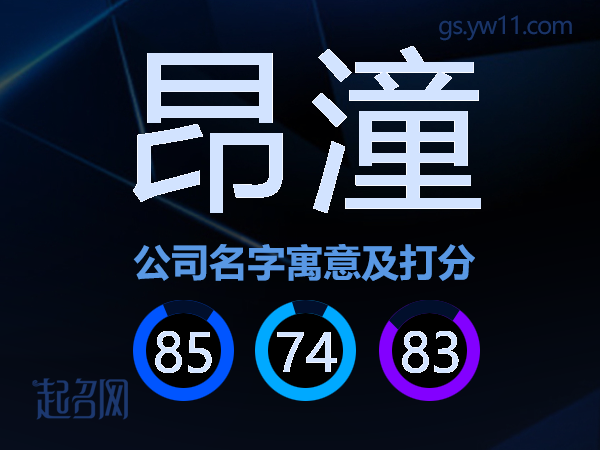 昂潼公司名字寓意及打分