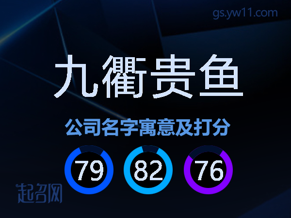 九衢贵鱼公司名字寓意及打分