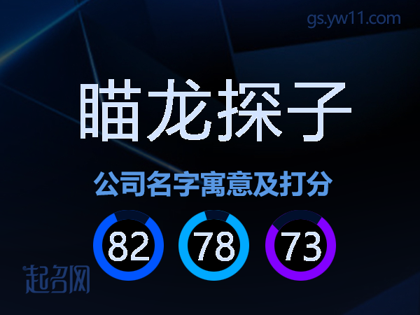 瞄龙探子公司名字寓意及打分