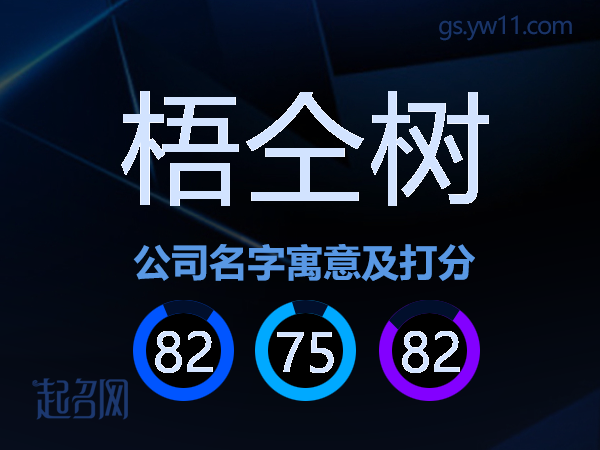 梧仝树公司名字寓意及打分