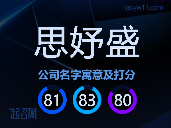 思妤盛公司名字寓意及打分