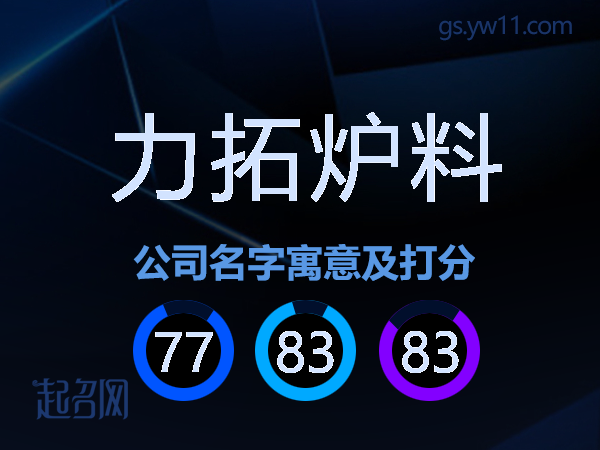力拓炉料公司名字寓意及打分