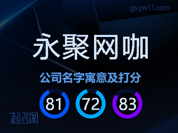 永聚网咖公司名字寓意及打分