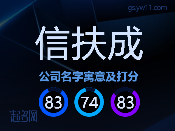 信扶成公司名字寓意及打分