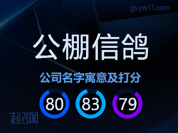 公棚信鸽公司名字寓意及打分
