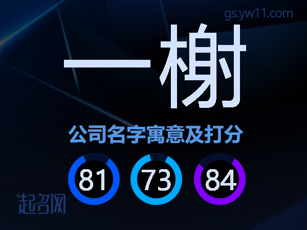 一榭公司名字寓意及打分