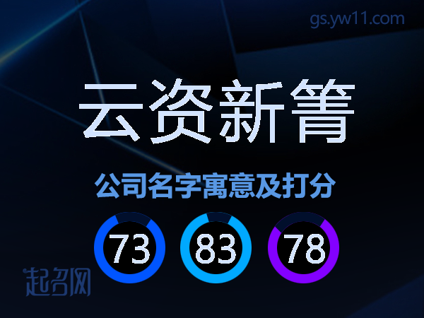 云资新箐公司名字寓意及打分