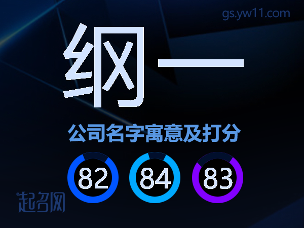 纲一公司名字寓意及打分
