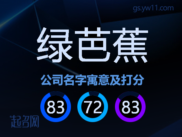 绿芭蕉公司名字寓意及打分