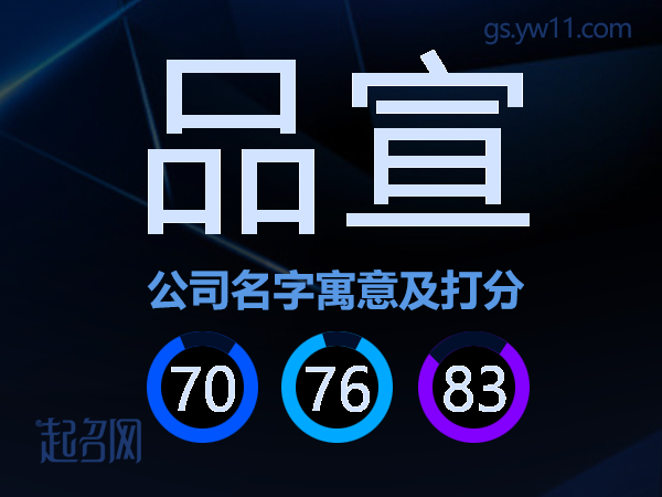 品宣公司名字寓意及打分