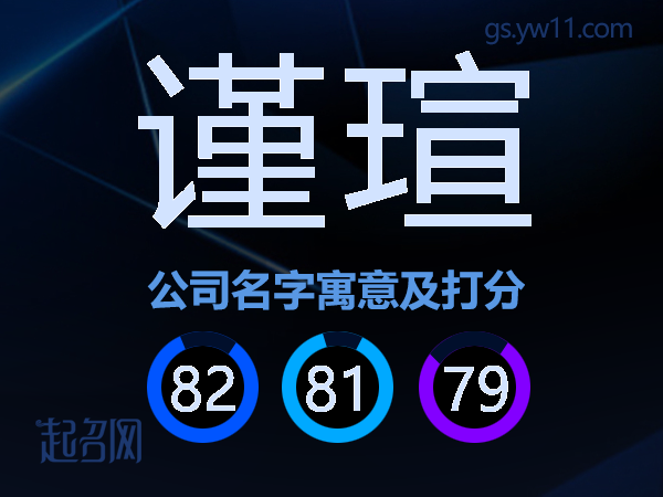 谨瑄公司名字寓意及打分