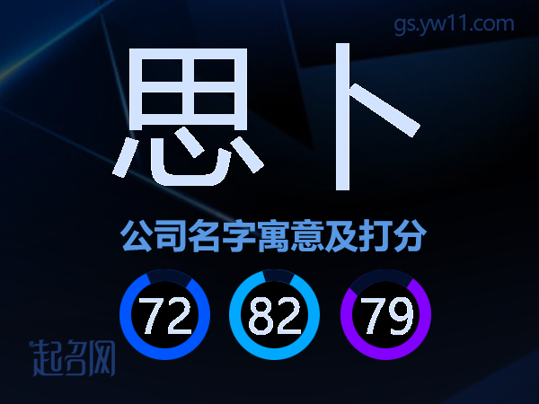 思卜公司名字寓意及打分