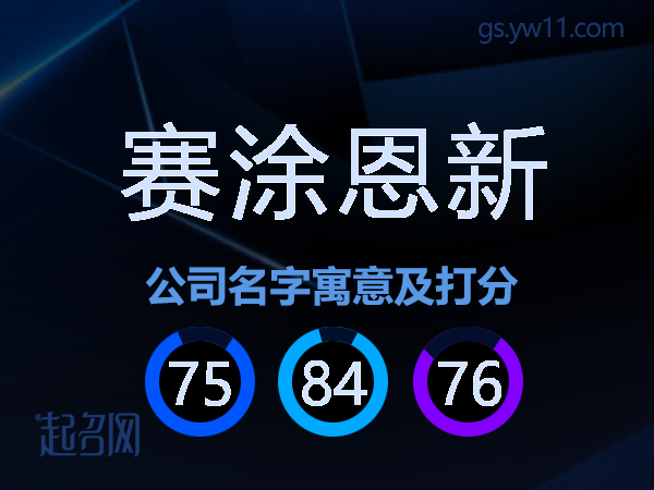 赛涂恩新公司名字寓意及打分