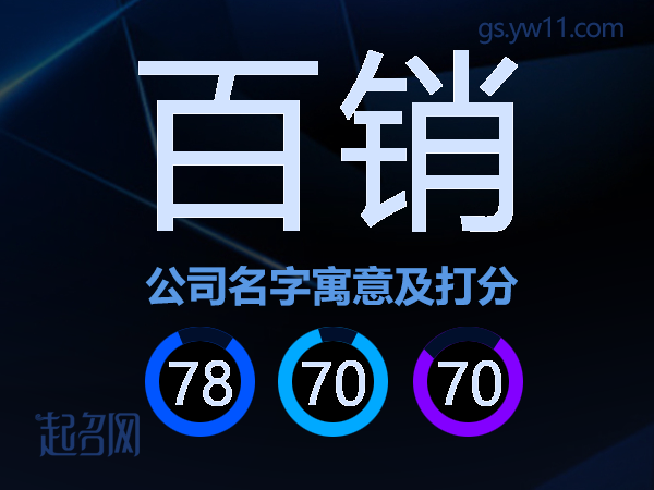 百销公司名字寓意及打分