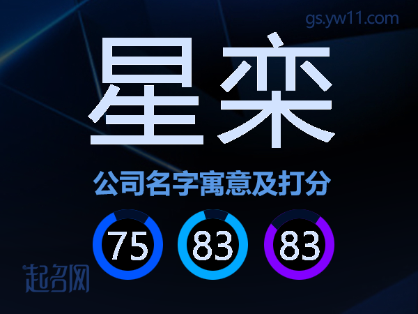 星栾公司名字寓意及打分