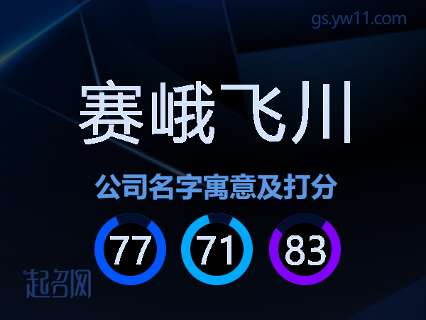 赛峨飞川公司名字寓意及打分