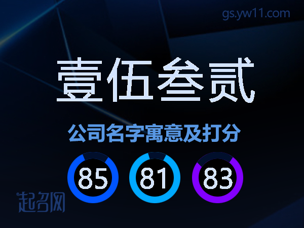 壹伍叁贰公司名字寓意及打分